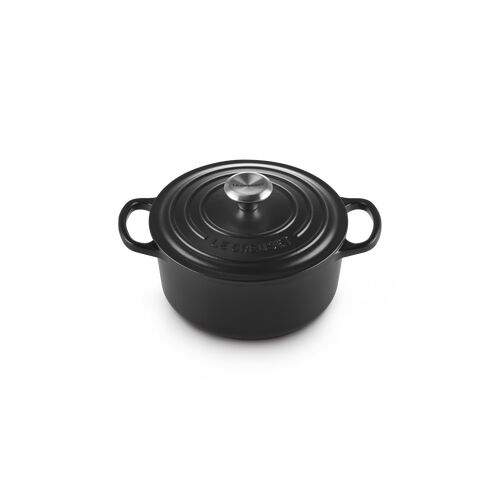 Le Creuset gietijzeren ronde braadpan 18 cm / 1.8 liter - mat zwart