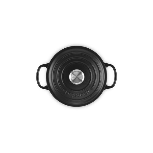 Le Creuset gietijzeren ronde braadpan 18 cm / 1.8 liter - mat zwart