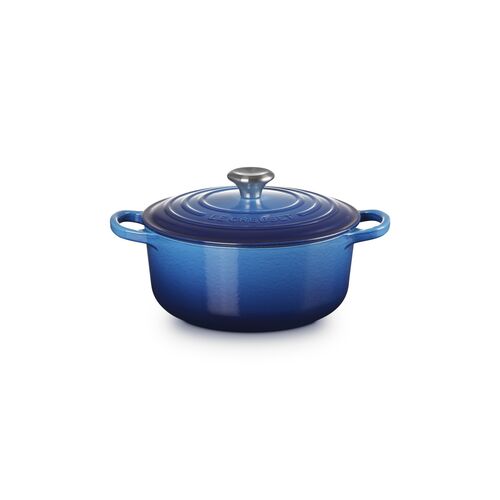 Le Creuset gietijzeren ronde braadpan 20 cm / 2.4 liter - azure