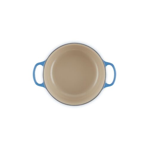 Le Creuset gietijzeren ronde braadpan 20 cm / 2.4 liter - azure