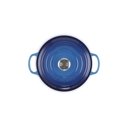 Le Creuset gietijzeren ronde braadpan 20 cm / 2.4 liter - azure