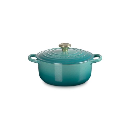 Le Creuset gietijzeren ronde braadpan 20 cm / 2.4 liter - bleu rivièra