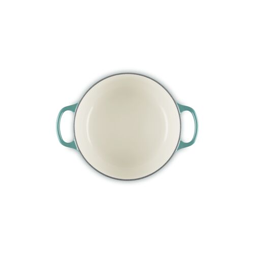 Le Creuset gietijzeren ronde braadpan 20 cm / 2.4 liter - bleu rivièra