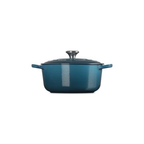 Le Creuset gietijzeren ronde braadpan 20 cm / 2.4 liter - deep teal