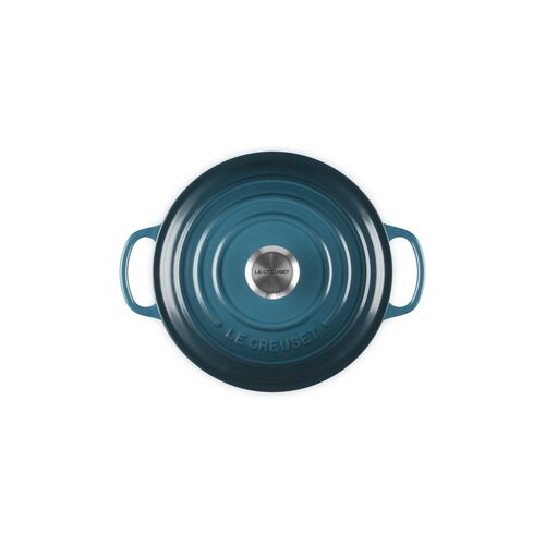 Le Creuset gietijzeren ronde braadpan 20 cm / 2.4 liter - deep teal