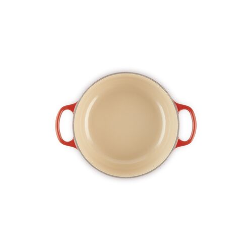 Le Creuset gietijzeren ronde braadpan 20 cm / 2.4 liter - kersenrood