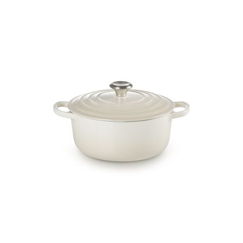 Le Creuset gietijzeren ronde braadpan 20 cm / 2.4 liter - meringue