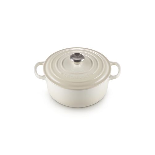 Le Creuset gietijzeren ronde braadpan 20 cm / 2.4 liter - meringue