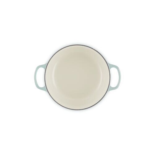 Le Creuset gietijzeren ronde braadpan 20 cm / 2.4 liter - sea salt