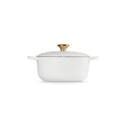 Le Creuset gietijzeren ronde braadpan 20 cm / 2.4 liter - wit