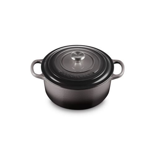 Le Creuset gietijzeren ronde braadpan 22 cm / 3.3 liter - flint