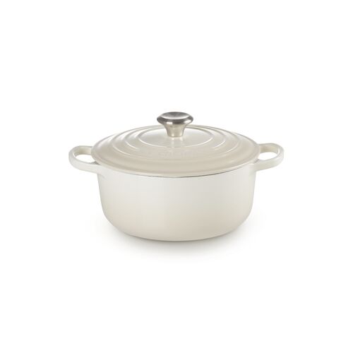 Le Creuset gietijzeren ronde braadpan 22 cm / 3.3 liter - meringue