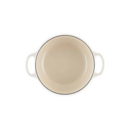 Le Creuset gietijzeren ronde braadpan 22 cm / 3.3 liter - meringue
