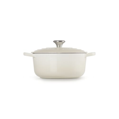 Le Creuset gietijzeren ronde braadpan 22 cm / 3.3 liter - meringue