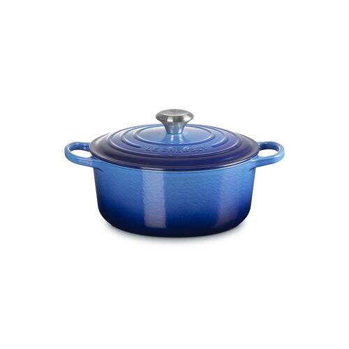 Le Creuset gietijzeren ronde braadpan 24 cm / 4.2 liter - azure
