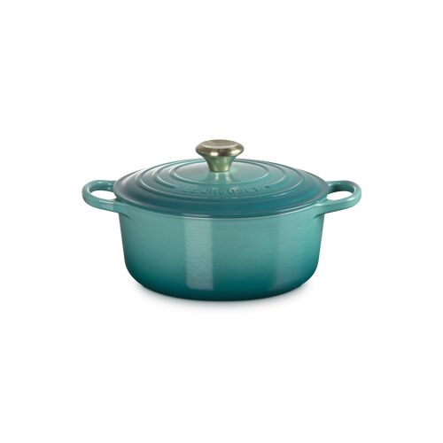 Le Creuset gietijzeren ronde braadpan 24 cm / 4.2 liter - bleu rivièra