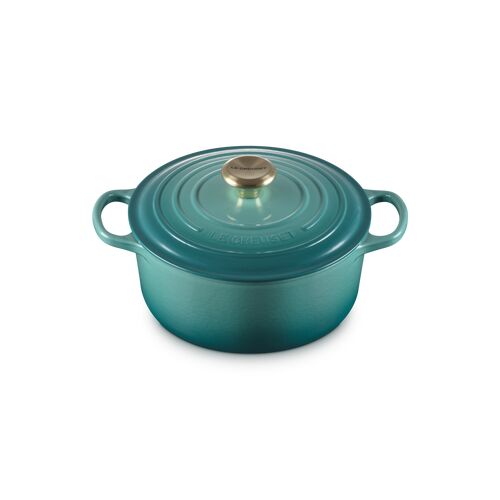 Le Creuset gietijzeren ronde braadpan 24 cm / 4.2 liter - bleu rivièra