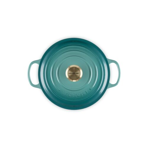 Le Creuset gietijzeren ronde braadpan 24 cm / 4.2 liter - bleu rivièra