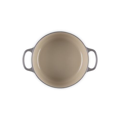 Le Creuset gietijzeren ronde braadpan 24 cm / 4.2 liter - flint