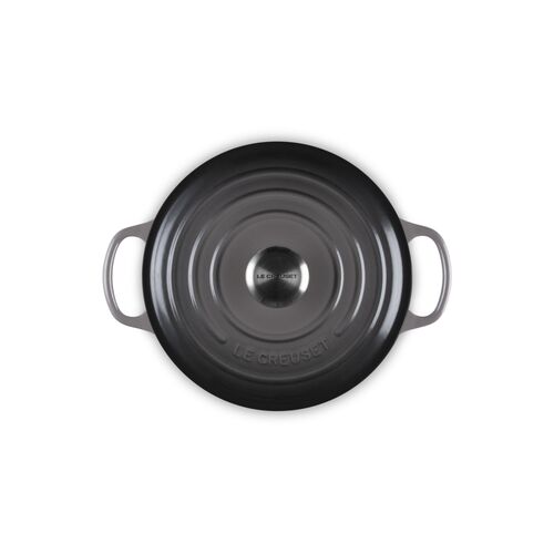 Le Creuset gietijzeren ronde braadpan 24 cm / 4.2 liter - flint