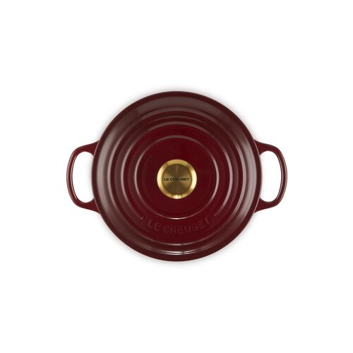 Le Creuset gietijzeren ronde braadpan 24 cm / 4.2 liter - garnet