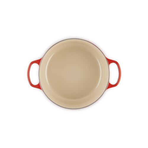 Le Creuset gietijzeren ronde braadpan 24 cm / 4.2 liter - kersenrood