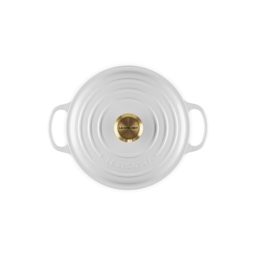 Le Creuset gietijzeren ronde braadpan 24 cm / 4.2 liter - wit