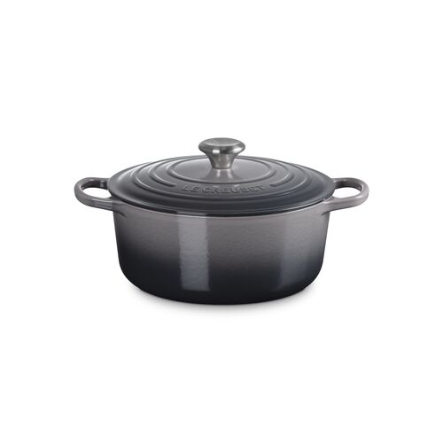 Le Creuset gietijzeren ronde braadpan 26 cm / 5.3 liter - flint