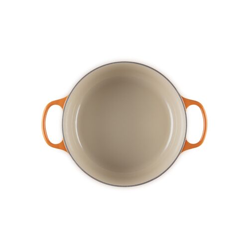 Le Creuset gietijzeren ronde braadpan 26 cm / 5.3 liter - oranjerood