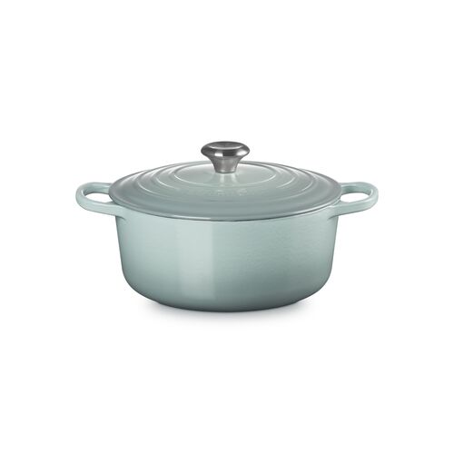 Le Creuset gietijzeren ronde braadpan 26 cm / 5.3liter - sea salt