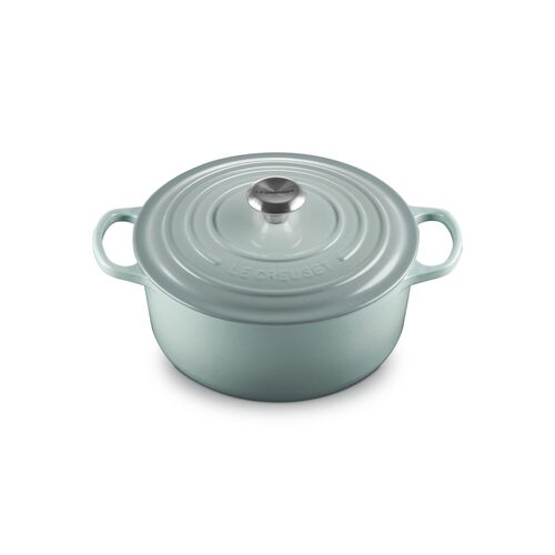 Le Creuset gietijzeren ronde braadpan 26 cm / 5.3liter - sea salt