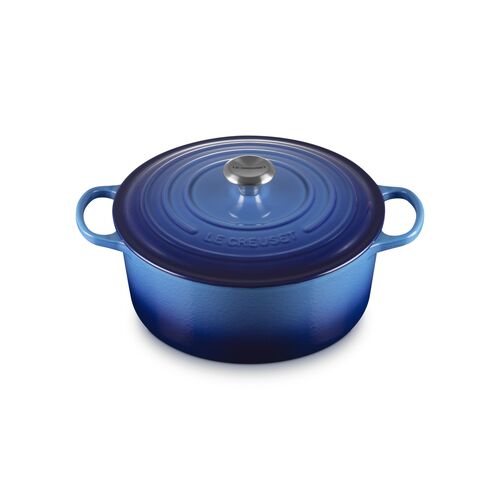 Le Creuset gietijzeren ronde braadpan 28 cm / 6.7 liter - azure