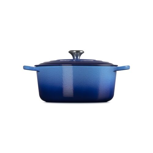 Le Creuset gietijzeren ronde braadpan 28 cm / 6.7 liter - azure