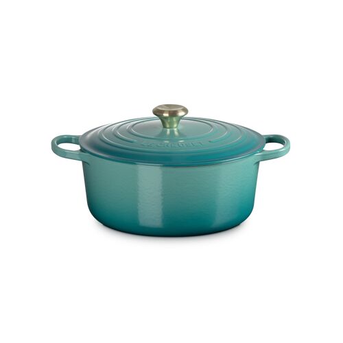 Le Creuset gietijzeren ronde braadpan 28 cm / 6.7 liter - bleu rivièra