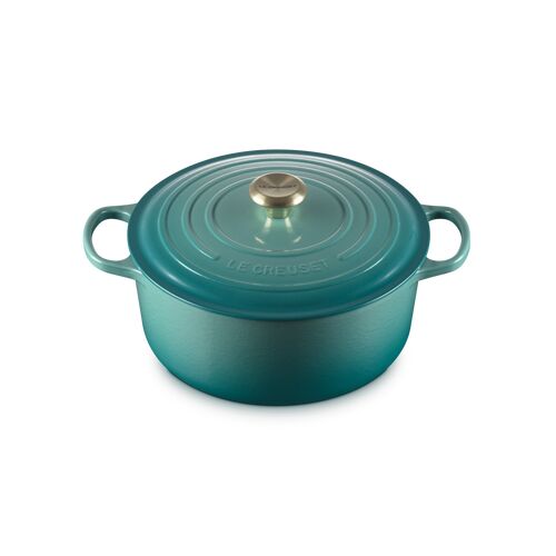 Le Creuset gietijzeren ronde braadpan 28 cm / 6.7 liter - bleu rivièra
