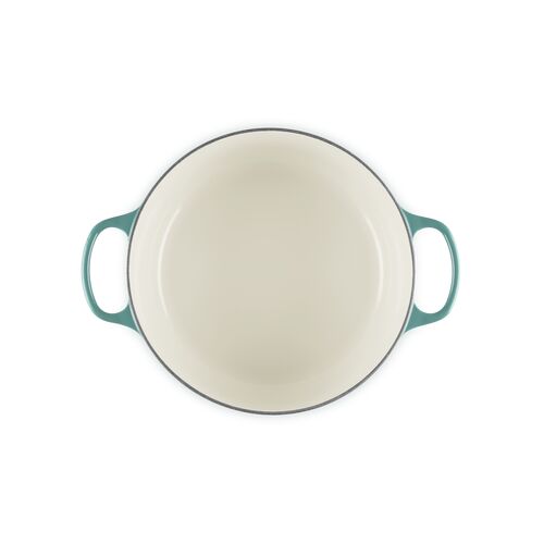 Le Creuset gietijzeren ronde braadpan 28 cm / 6.7 liter - bleu rivièra