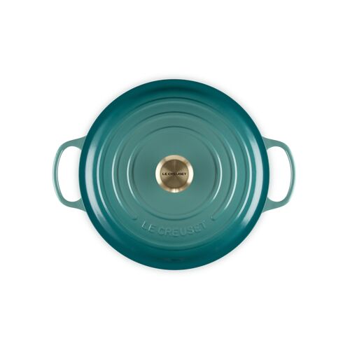 Le Creuset gietijzeren ronde braadpan 28 cm / 6.7 liter - bleu rivièra