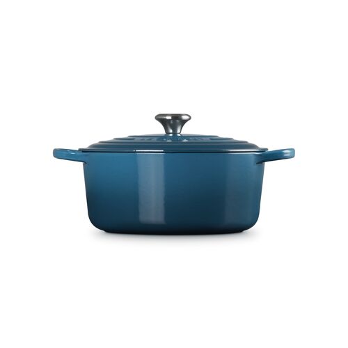 Le Creuset gietijzeren ronde braadpan 28 cm / 6.7 liter - deep teal