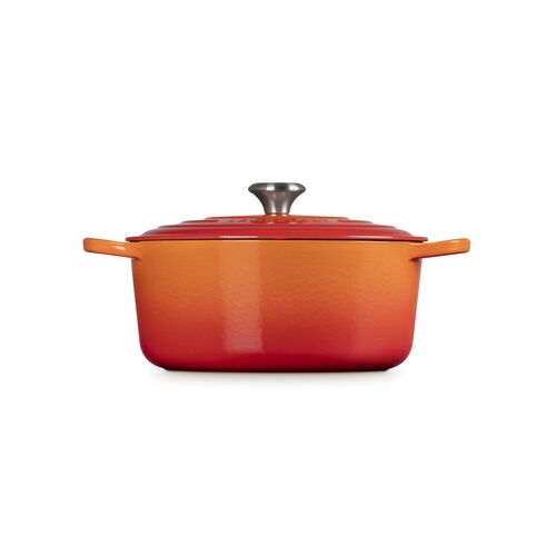 Le Creuset gietijzeren ronde braadpan 28 cm / 6.7 liter - oranjerood