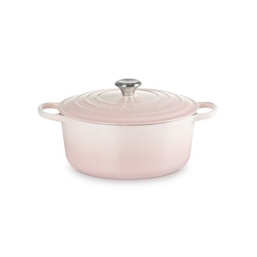Le Creuset gietijzeren ronde braadpan 28 cm / 6.7 liter - shell pink