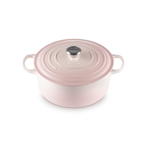 Le Creuset gietijzeren ronde braadpan 28 cm / 6.7 liter - shell pink
