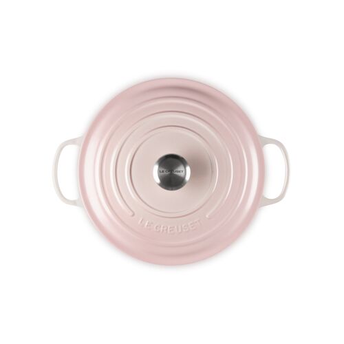 Le Creuset gietijzeren ronde braadpan 28 cm / 6.7 liter - shell pink