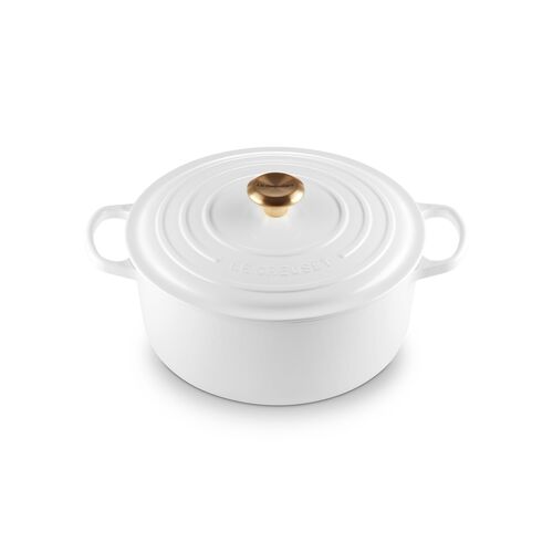 Le Creuset gietijzeren ronde braadpan 28 cm / 6.7 liter - wit