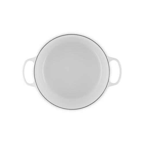 Le Creuset gietijzeren ronde braadpan 28 cm / 6.7 liter - wit