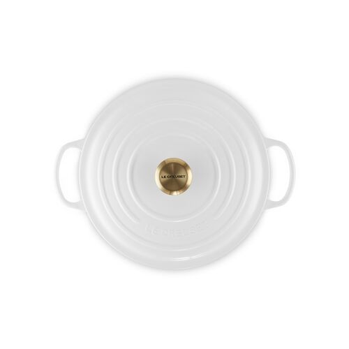 Le Creuset gietijzeren ronde braadpan 28 cm / 6.7 liter - wit