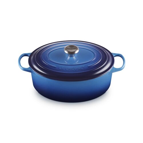 Le Creuset gietijzeren ovale braadpan 31 cm / 6.3 liter - azure
