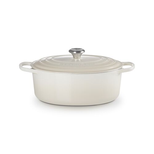 Le Creuset gietijzeren ovale braadpan 31 cm / 6.3 liter - meringue