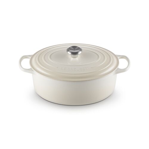 Le Creuset gietijzeren ovale braadpan 31 cm / 6.3 liter - meringue