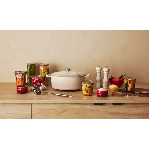 Le Creuset gietijzeren ovale braadpan 31 cm / 6.3 liter - meringue