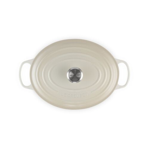 Le Creuset gietijzeren ovale braadpan 31 cm / 6.3 liter - meringue